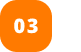 Numer 03 with orange background