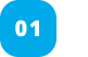 Numer 01 with blue background